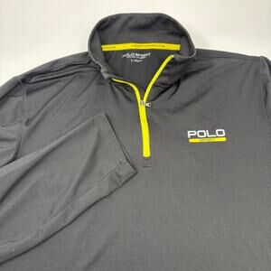 Polo Sport Performance Large Black 1/4 Zip Thermovent Long Sleeve Pullover